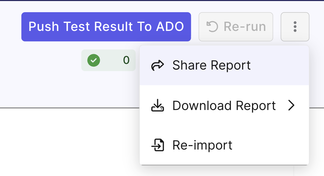 testops view current result from test run details